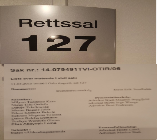 Oslo Norway Ethiopian political asylum case