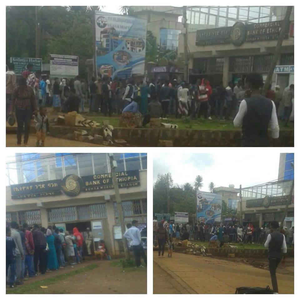 Run on Ethiopian banks following months of civil unrest in Oromia and Amara regions of Ethiopia
